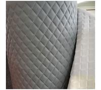 AITAF Quilted Faux Leather Diamond Fluted Car Seating Vehicle Upholstery Fabric, Stitch Faux Leather Leatherette Upholstery Fabric for DIY Crafts Sewing Car cushion, 1.55×1m(Gray 2)