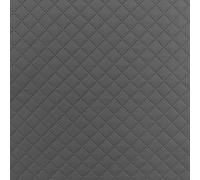 Quilted Faux Leather Single Diamond Small Car Seating Vehicle Upholstery Fabric by The Metre - Grey