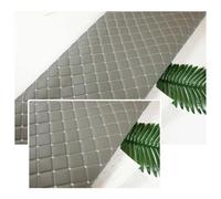 Quilted Faux Leather Vinyl PVC Fabric Waterproof Diamond Stitch Padded Cushion Linen Wadding Backing Upholstery(Grey,1.6x5m)