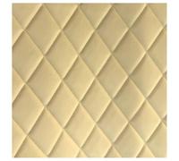 Quilted Faux Leather Vinyl Pvc Fabric Waterproof Diamond Stitch Padded Material With Linen Wadding Backing For Sofa Chair Seat Upholstery Craft Diy Projects Beige 1.6X3m