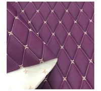 Quilted Faux Leather Vinyl Pvc Fabric Waterproof Diamond Stitch Padded Material With Linen Wadding Backing For Sofa Chair Seat Upholstery Craft Diy Projects Purple 1.6X1m