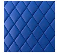 Quilted Faux Leather Vinyl Pvc Fabric Waterproof Diamond Stitch Padded Material With Linen Wadding Backing For Sofa Chair Seat Upholstery Craft Diy Projects Blue 1.6X9m