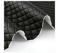 Quilted Faux Leather Vinyl PVC Leather Fabric Waterproof Diamond Stitch Padded Cushion Linen Wadding Backing Upholstery