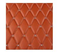 Quilted Faux Leather Vinyl PVC Leather Fabric Waterproof Faux Leather Fabric Quilted Leather Diamond Stitch Padded Cushion Linen Wadding Backing Upholstery For DIY Projects(Colour: Dark coffee,Size: 1