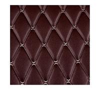 Quilted Faux Leather Vinyl PVC Leather Fabric Waterproof Faux Leather Fabric Quilted Leather Diamond Stitch Padded Cushion Linen Wadding Backing Upholstery for DIY Projects (Color : Dark Coffee, Siz