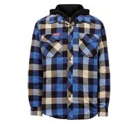 Quilted Flannel Shacket Hard Yakka Blue XL