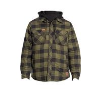Quilted Flannel Shacket Hard Yakka Green S