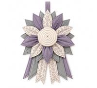 Quilted Floral Door Decor，Lavender