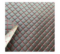 Quilted Foam Fabric Faux Leather Thick Sponge Backing Diamond Fluted Car Seating Vehicle Upholstery for Car Headliner(Black,1.6x10m)
