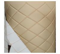 Quilted Foam Fabric Faux Leather Thick Sponge Backing Grain Texture DIY Upholstery Headboard Car Headliner Faux Leather Sheets are Suitable(Beige,1.38X7m)
