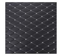 Quilted Foam Vinyl Fabric Simple Stripe Diamond Pattern Thick Sponge Backing for Furniture Upholstery, Car Headliner(Black 2,1.55X7m)