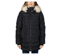 Quilted Fur Hood Coat - female - ONLY - Down Jackets - Black - S - Jackets S