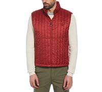 Quilted Gilet In Red Dahlia