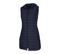 Quilted Gilets Down Gilets Women Long Hooded Thin Slim fit Sleeveless Gilets Long Gilets Buffer Gilets Winter Gilets Ladies Vests (Navy, M)