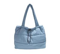 Quilted Handbag Large Capacity Puffer Bag for Women Holiday Party (Lake Blue)
