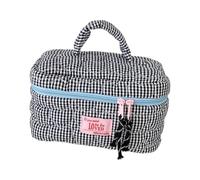 Quilted Heart Designs Plaids Cosmetic Organizers Featuring Hand Carry Handle Large Capacity for Gym and Daily Essential Cosmetic Organizers Bag
