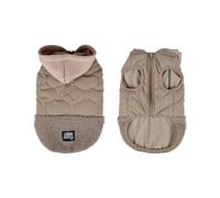 Quilted Hooded Coat Zip Teddy Fleece Lined S/30 cm Beige