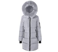 Quilted Jacket For Women Ladies Padded Hoodie Top Plain Coats Lightweight Waterproof Jacket Ladies Longline Coat Hoodie Winter Warm Quilted Padded Jackets Hooded Long Parka Down Coat With Hood