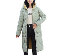 Quilted Jacket Womens Long Reversible - Long Puffer Coats for Women Hooded Solid Color Down Jacket Women Waterproof Long Sleeve Womens Parka Coat Full Zip Chunky Cardigan with Pockets Mint Green