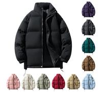 Quilted Jackets for Women Hooded Puffer Down Winter Coat Ladies Full Zip Padded Hoodie Top Plain Coats Lightweight Waterproof Jacket Warm Puffer Hoodies Coat Winter Outerwear with Pockets