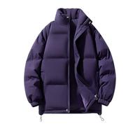 Quilted Jackets for Women Hooded Puffer Down Winter Coat Ladies Full Zip Padded Hoodie Top Plain Coats Lightweight Waterproof Jacket Warm Puffer Hoodies Coat Winter Outerwear with Pockets
