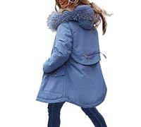 Quilted Jackets for Women UK Womens Winter Coats Plus Size, Woemns Ladies Warm Hooded Outerwear Solid Thick Padded Jacket Windproof Raincoat Winter Warm Snow Coat(B-3,XXL)
