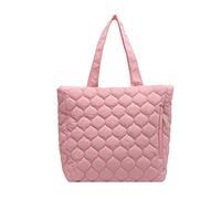 Quilted Ladies Shopper Bag Large Capacity Winter Casual Hand Bags Fashion Cotton-Padded Elegant Soft Portable for Weekend Vacation