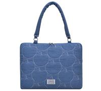 Quilted Laptop Carrying Bag for Women 13-15.6 inch Puffy Laptop Sleeve | Y2K Denim Cute Bow Laptop Case Bag Puffer Portable Protective Computer Cover
