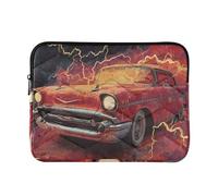 Quilted Laptop Sleeve Car Fire and Lightning Portable Protective Case Laptop Cover 15-16 Inch for Traveling work