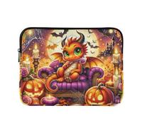 Quilted Laptop Sleeve Cute Dragon Autumn Halloween Carrying Case Laptop Cover Waterproof Laptop Sleeve Large