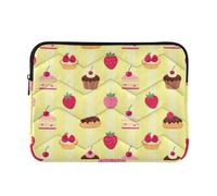 Quilted Laptop Sleeve Polyester Umbrella Fabric | Smooth Top Zipper Ultra Slim Lightweight Design Office Travel Laptop Protective Cover For Men Women