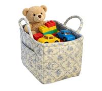 Quilted Laundry Baskets, Floral Print with Large Capacity, Foldable Children's Room Storage Basket - For Home, Bedroom, Living Room, Children's Room, Playroom, Wardrobe, Toy