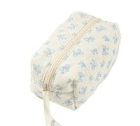 Quilted Makeup Bag 1pcs Cute Bow Quilted Makeup Bag, Portable Travel Essential Makeup Bag, Holiday Make Up Bag(Color3)