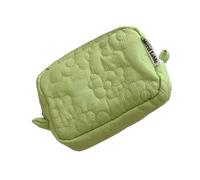 Quilted Makeup Bag Candy Color Makeup Bag Dacron Large Capacity Storage Bag Portable Soft Cosmetic Handbag Women's(Gray)