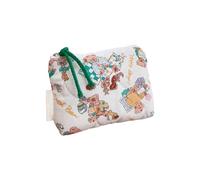 Quilted Makeup Bag Cotton Coin Purse Cute Flower Pattern Portable Storage Bag Change Pocket for Women Girls Makeup