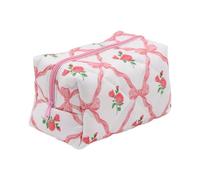 Quilted Makeup Bag, Quilted Makeup Bag | Cosmetic Organizer for Toiletries - Large Capacity Travel Toiletry Bag, Makeup Storage Bag Brought, pink, Please refer to the description, Please refer to