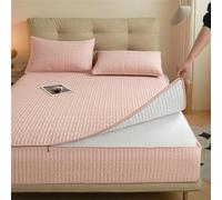 Quilted Mattress Cover, Breathable Zip Up Encasement, Washable Fitted Protector, Anti-Dust, Single Bed 90x190cm, Customizable Topper for Optimal Comfort