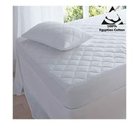 Quilted Mattress Protector Egyptian Cotton T-200 New Bedding (Double)
