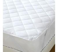 Quilted Mattress Protector with Strap Breathable Comfortable Mattress Cover Topper Protection with Quilted Top Layer Durable Backing & Soft Cosy Filling Single (90x190+25cm)