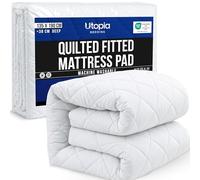 Quilted Mattress Topper, Double 135x190 fits 38cm deep, Soft Mattress Pad