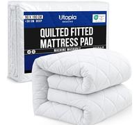 Quilted Mattress Topper, Single 90x190 fits 38cm deep, Soft Mattress Pad
