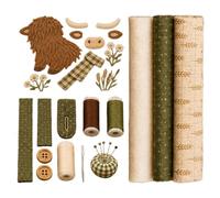 Quilted Mug Cosy Sewing Kit Beginner Craft Gift Pig Highland Cow Horse | Complete Materials, Illustrated Steps, Sturdy Canvas, Fade Resistant, Washable, Kitchen Dining Table, Hobbyists