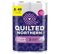 Quilted Northern Ultra Plush Toilet Paper, 8 Super Mega Rolls = 48 Regular Rolls, 3X Thicker*, 3 Ply Soft Toilet Tissue