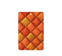 Quilted Orange Patchwork Pattern Car Air Fresheners 4 Pcs Hanging Scented Cards Fragrance Scented Cards For Car Aromatherapy Tablets