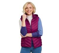 Quilted Packaway Gilet with Hood Compact & Lightweight with Chums Dark Red 14