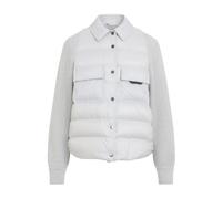 Quilted-panel knit-sleeve Jacket - female - Brunello Cucinelli - Down Jackets - Gray - M - Jackets M