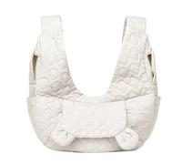 Quilted Pet Carrier Sling Bag for Small Dogs & Cats, 45x17cm - Foldable Lightweight Front Backpack for Travel, Outdoor Adventures & Walks, Stylish Pet Supplies (White)