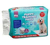 Quilted Puppy Training Pads 60 x 60cm 100pk Ultra Absorbant Locks In Moisture Indicator Technology 5 Layer Protection The pads lock in moisture to prevent leaking, keeping your floor and puppy dry