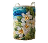 Quilted Round Laundry Basket 55x40cm, Large Capacity Fabric Clothes Hamper, Foldable Storage Basket for Bathroom, Bedroom & Laundry Room, Decorative Laundry Organiser (K)