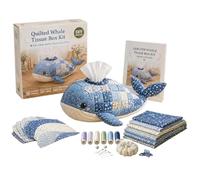 Quilted Sea Animal Tissue Box DIY Kit, Complete Oceans Animal Patchworks Designs Sewing Craft Kit for Adults & Beginners Handmade Craft Activity